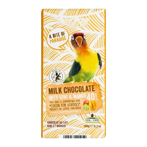 Шоколад 40% молочний Kiwi&Mango Cachet м/у 180г