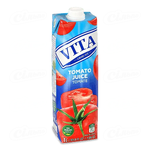 Сік Vita томатний без цукру, 1л
