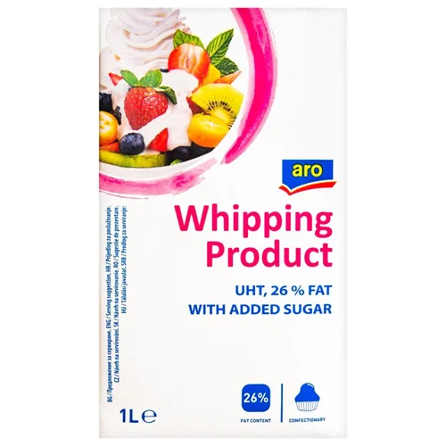Крем для збивання Aro рослинний солодкий 26% 1л