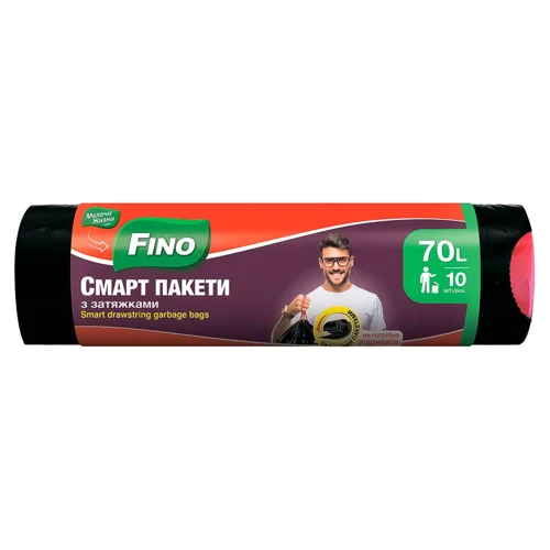 Пакет для сміття Fino Смарт-пакети з затяжками 70л 10шт