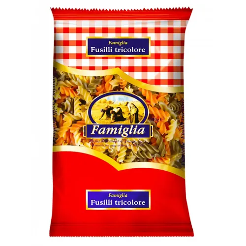 Макаронні вироби Famiglia Фузіллі трикольорові 500г