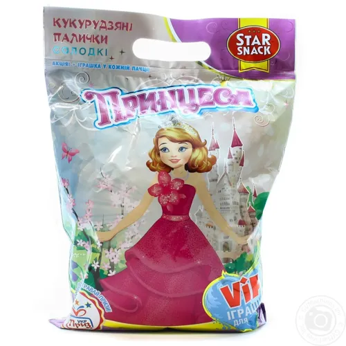 Палички кукурудзяні з суперіграшкою Принцеси Старснек 100г