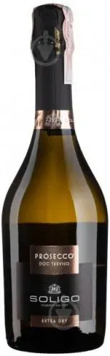 Вино ігристе біле брют Soligo Prosecco Treviso Extra Dry 0.75л