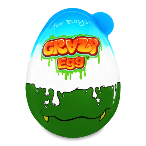 Яйце Пластикове З Цукерками І Сюрпризом Crazy Egg, п/у 40г