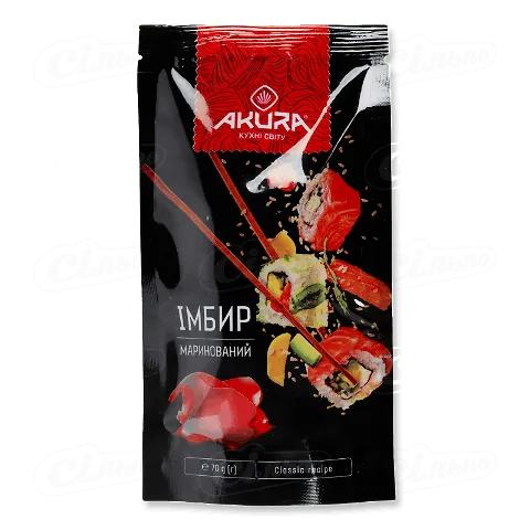 Імбир Akura маринований, 70г