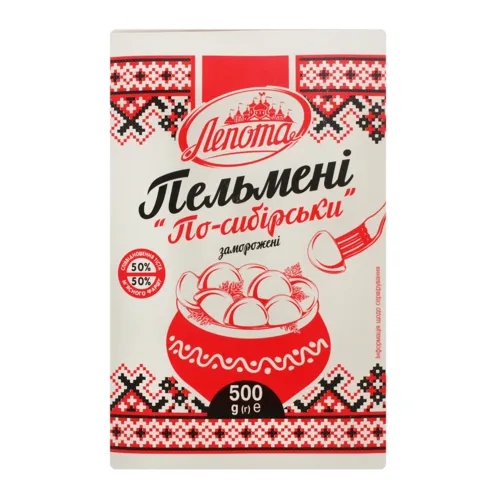 Пельмені заморожені По-сибірськи Лепота 500г