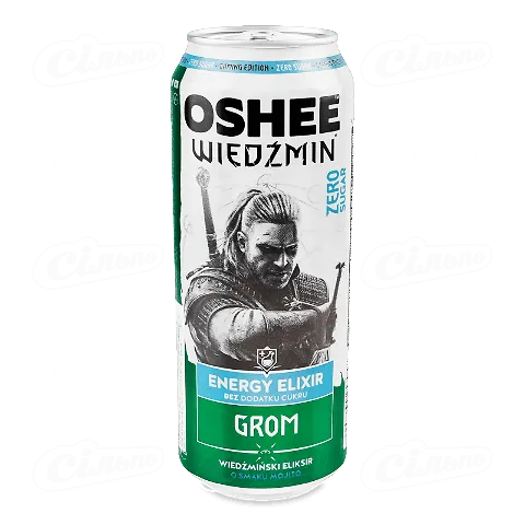 Напій енергетичний Oshee Witcher Grom Mojito Zero, 0,5л