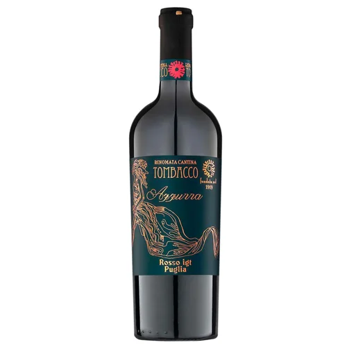 Вино Tombacco Azzurra Rosso Puglia червоне сухе 16% 0,75л