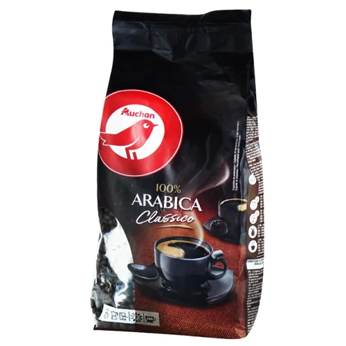 Кава Auchan Арабіка в зернах 1кг
