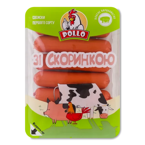 Сосиски Зі Скоринкою Pollo В/ґ, 0.26кг