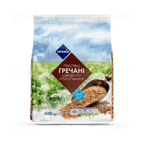 Пластівці «Премія»® гречані швидкого приготування, 400г