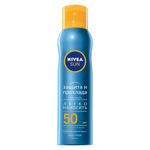 Cпрей сонцезахисний Nivea Захист та прохолода SPF50 200мл