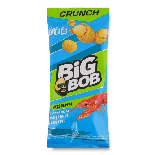 Арахіс Смажений Солоний В Оболонці, Варені Раки Crunch Big Bob, м/у 55г