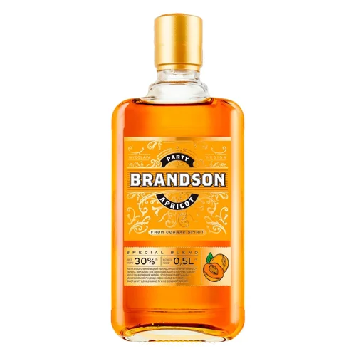 Бренді Brandson Запальний Абрикос 30% 0,5л