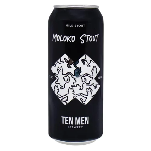 Пиво Ten Men Brewery Moloko Stout темне нефільтроване 5,2% 0,5л
