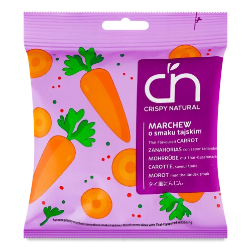 Овочеві Чипси Морква по-тайськи Crispy Natural, в/ґ, 18г