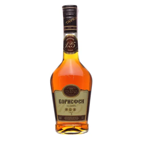 Бренді 40% 0,4л виноградний ординарний Борисфен Класик у пластиковій пляшці