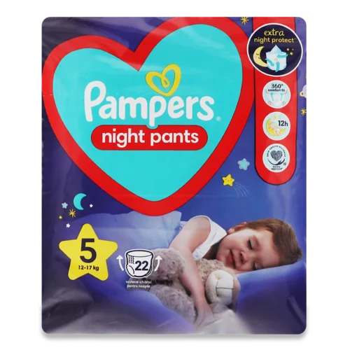 Памперси Трусики 12-17 кг 5 Night Pants Pampers 22 шт, в/ґ