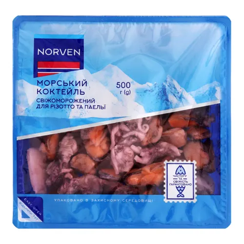 Коктейль морський для різотто і паельї Norven с/м п/у 500г