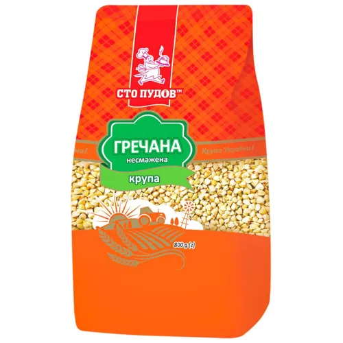 Крупа гречана «Сто Пудів» не смажена 800г