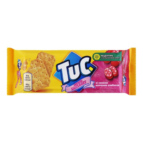 Крекер солоний Smoked sausages Tuc м/у 100г