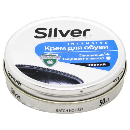 Крем для взуття Silver чорний 50мл