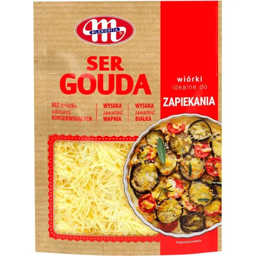 Сир Mlekovita Gouda тертий 45% 150г