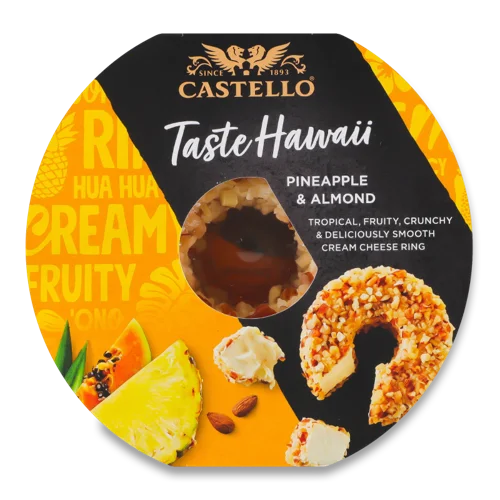 Крем-сир 65% Вищого Ґатунку З Ананасом Castello, П/у 125г