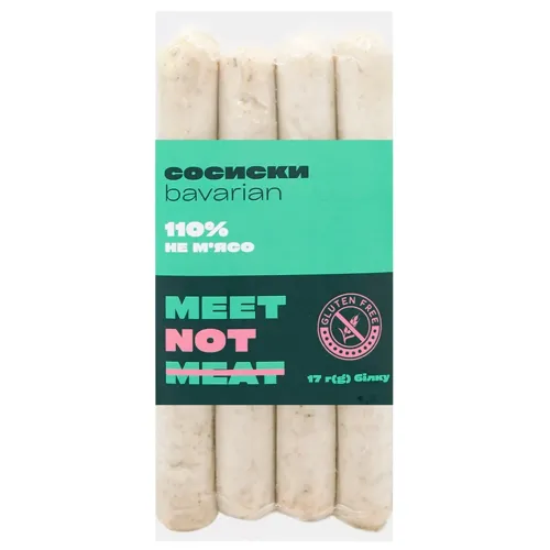 Сосиски Meet Not Meat Баварські на рослинній основі 320г