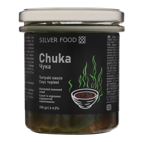 Салат із морських водоростей маринованих у соусі теріяки Чука Silver Food с/б 250г