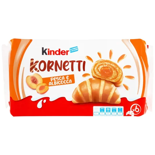 Круасани Kinder Kornetti Абрикос 6шт 252г