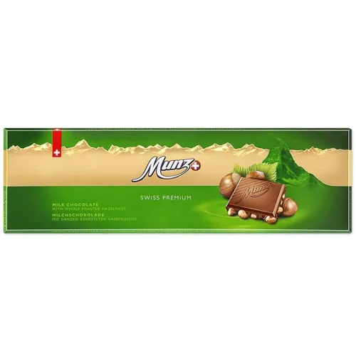 Шоколад молочний Munz з фундуком 300г