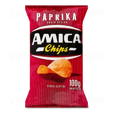 Чіпси картопляні Amica зі смаком паприки, 100г