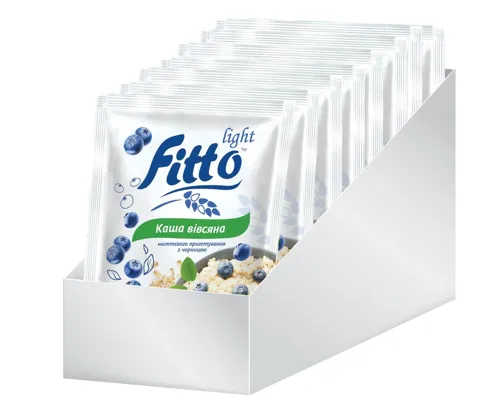 Каша вівсяна миттєвого приготування з чорницею ТМ «Fitto light» 40гр