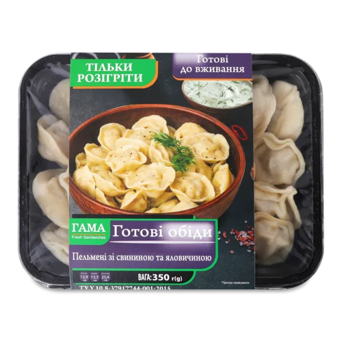 Пельмені зі Свининою Та Яловичиною В/ґ Fresh Sandwiches Лоток 350г