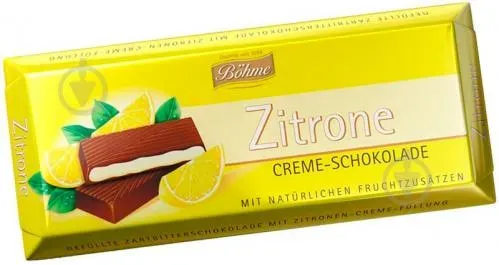 Темний шоколад з кремово-лимонною начинкою, 100г. х 20 шт.