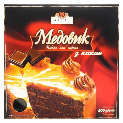 Коржі Merci для торта Медовик з какао 500г