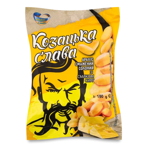 Арахіс Смажений Солоний Зі Смаком Сиру, в/ґ, м/у 150г