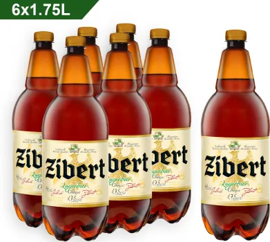 Упаковка пива Zibert світле фільтроване 4.4% 1.75л х 6 шт