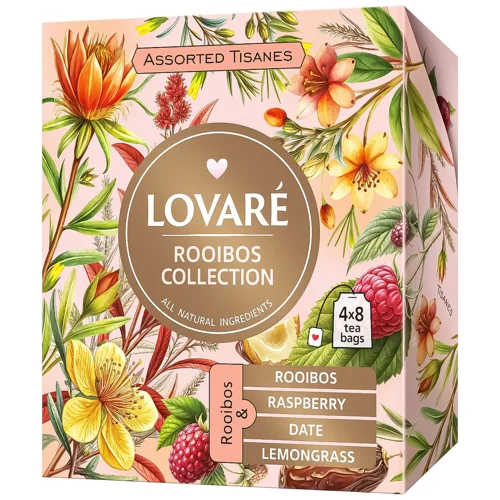 Чай трав'яний Lovare Assorted Tisanes Rooibos Collection 1.5г х 32шт