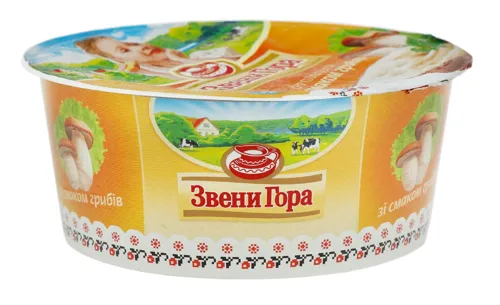 Сир плавлений 50% зі смаком грибів Звени Гора ст 175г