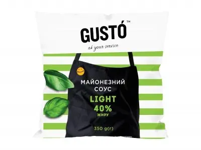 Майонезний соус GUSTO Light 40%, 350г