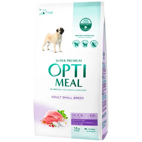 Корм сухий Optimeal з качкою для собак малих порід 1,5кг