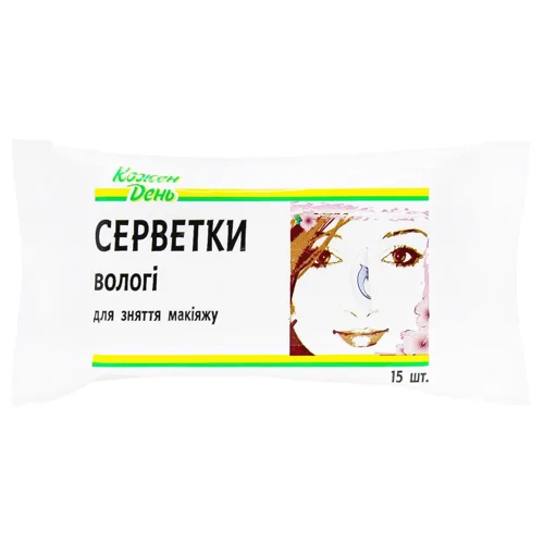 Вологі серветки Auchan для зняття макіяжу 15шт