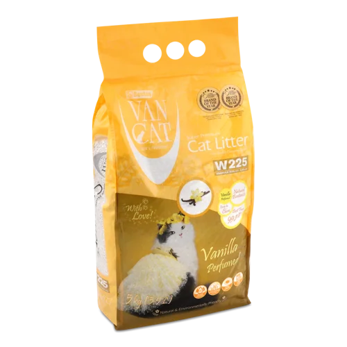 Наповнювач Котячий Білий Vanilla Perfumed Super Premium VanCat, 5кг