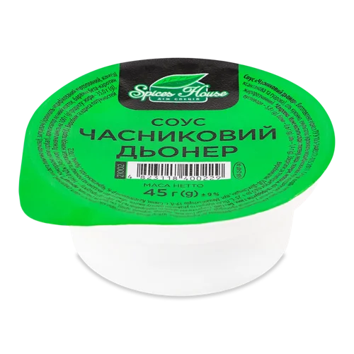 Соус Часниковий Вищого Ґатунку Дьонер, ст 45г