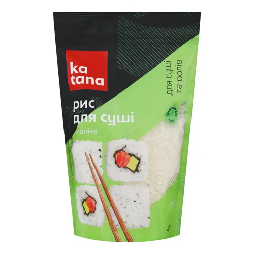 Рис круглозернистий для суші та ролів Японіка Katana д/п 400г