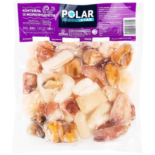 Коктейль із морепродуктів Polar Star варено-морожений 300г