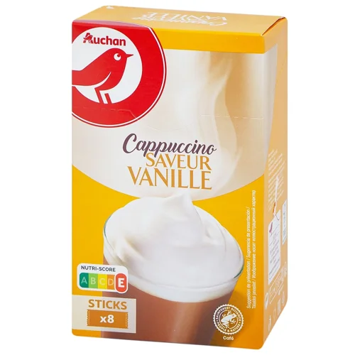 Капучино Auchan зі смаком ванілі 8шт*18г