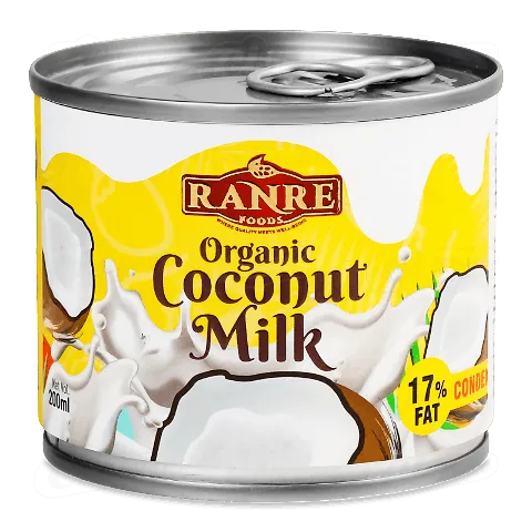 Молоко кокосове Ranre 17% органічне, 200мл